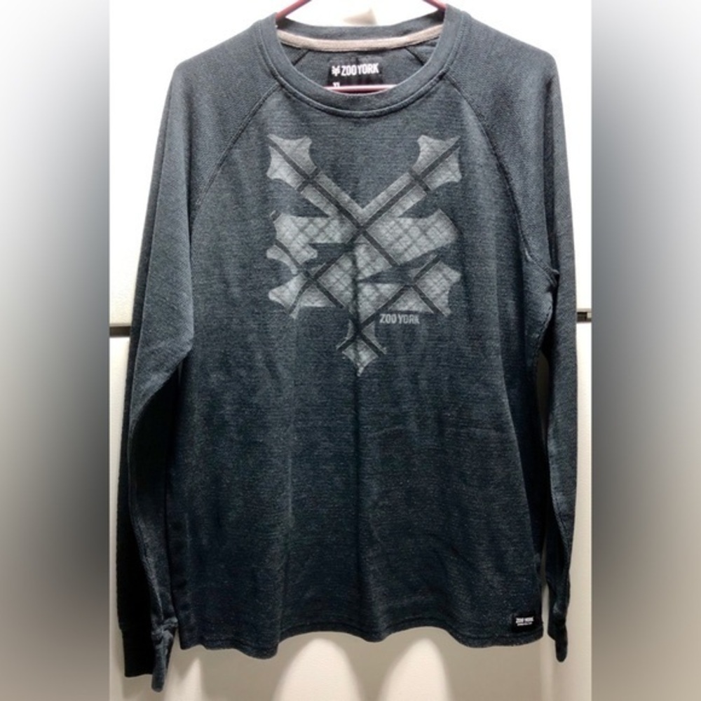 🌅Zoo York Black Thermal Long Sleeve Graphic T-shirt